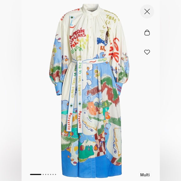 Alémais Nadia Graphic Cotton Shirtdress - Picture 1 of 7